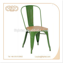Silla de metal de alta calidad vintage / silla de asiento de madera